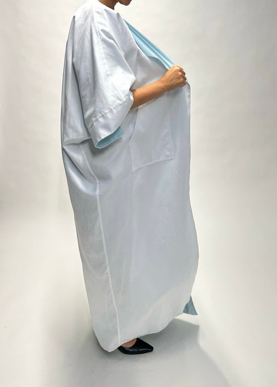 White x Powder Blue Reversible Kimono