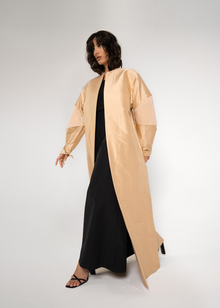  Golden Peach Oversized Sleeve Abaya